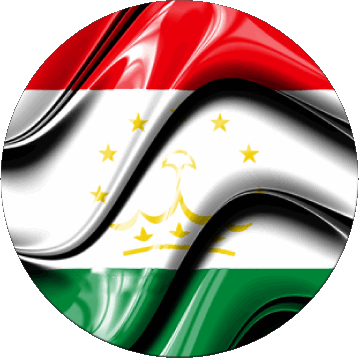 Runde Tadschikistan Asien Fahnen 