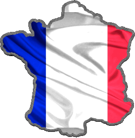 Mapa Nacional Francia Banderas 
