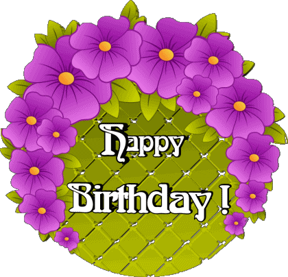 019 Transparenter Hintergrund Floral Happy Birthday Englisch Nachrichten 