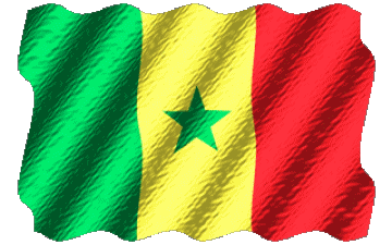 Waving Senegal Africa Flags 