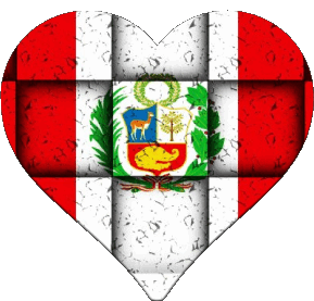 Cuore Perù America Bandiere 