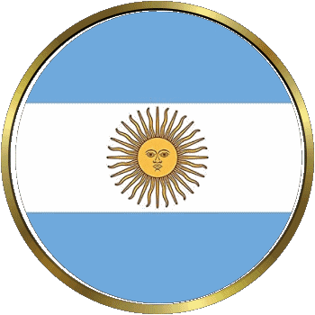Round - Rings Argentina America Flags 