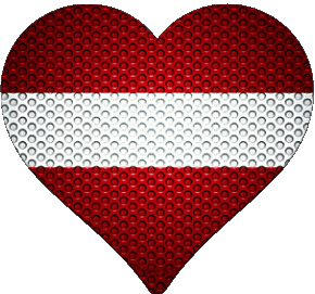 Cuore Lettonia Europa Bandiere 