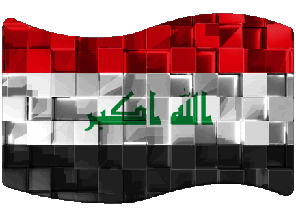 Rettangolo Iraq Asia Bandiere 