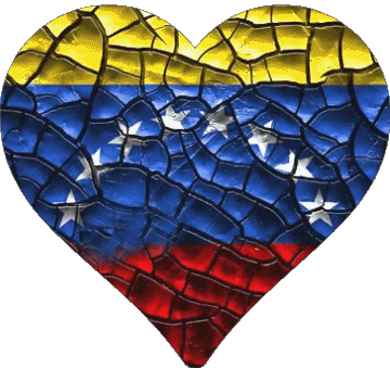 Coeur Vénézuéla Amériques Drapeaux 