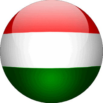 Runde Ungarn Europa Fahnen 