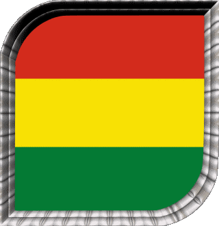 Square Bolivia America Flags 