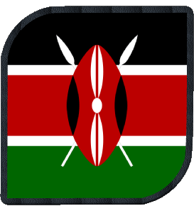 Quadrato Kenia Africa Bandiere 