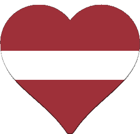 Corazón Letonia Europa Banderas 