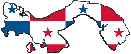 Map Panama America Flags 