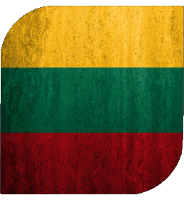 Square Lithuania Europe Flags 