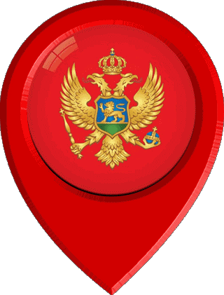 Perno di posizione Montenegro Europa Bandiere 