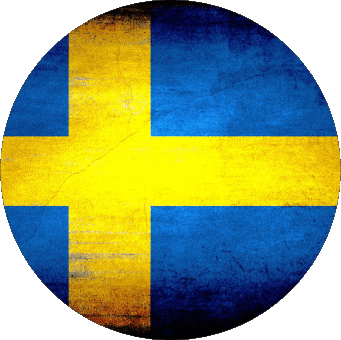 Round Sweden Europe Flags 