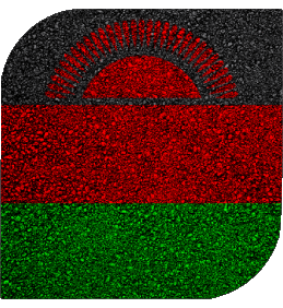 Square Malawi Africa Flags 
