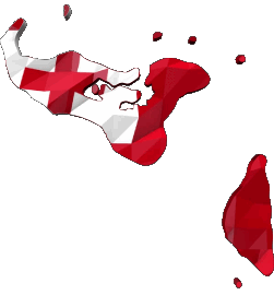 Mapa Tonga Oceanía Banderas 
