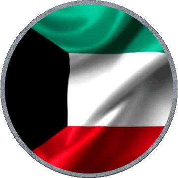 Tondo Kuwait Asia Bandiere 