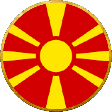 Rond Macédoine Europe Drapeaux 