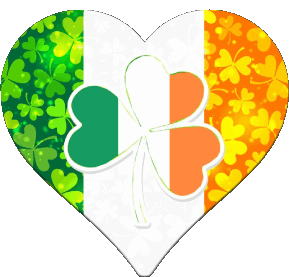 Coeur Irlande Europe Drapeaux 