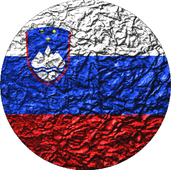 Rond Slovénie Europe Drapeaux 