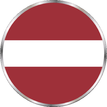 Round Latvia Europe Flags 
