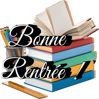 016 Fondo transparente Bonne Rentrée Francés Mensajes 
