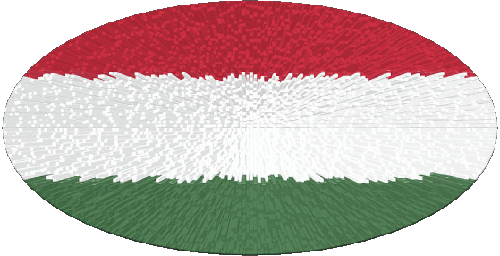 Ovale Ungheria Europa Bandiere 