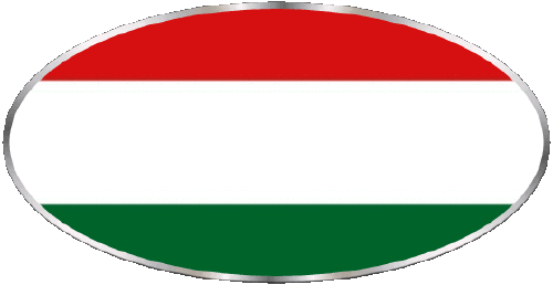 Ovale Hongrie Europe Drapeaux 