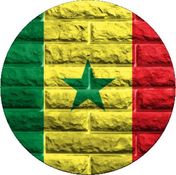 Tondo Senegal Africa Bandiere 