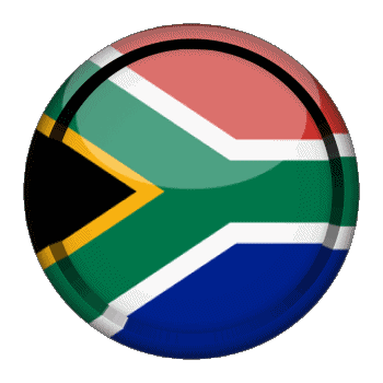 Round - Rings South Africa Africa Flags 