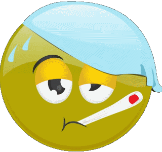 Malade Emoticônes Messages 