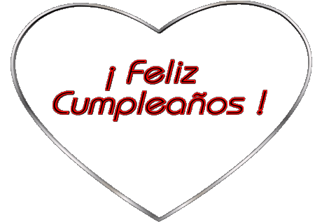 001 Corazón Feliz Cumpleaños Espagnol Messages 