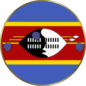 Round Eswatini Africa Flags 