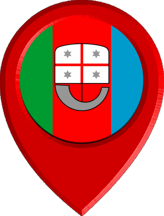 Location Pin Liguria Italy Europe Flags 