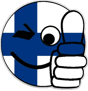 Smiley - OK Finlande Europe Drapeaux 
