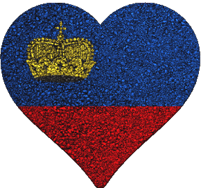 Corazón Liechtenstein Europa Banderas 