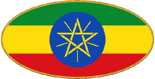 Oval 01 Ethiopia Africa Flags 