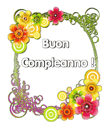 013 Transparent Background Floreale Buon Compleanno Italian Messages 