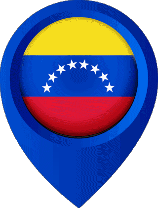 Standort-Pin Venezuela Amerika Fahnen 
