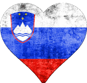 Corazón Eslovenia Europa Banderas 