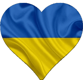 Coeur Ukraine Europe Drapeaux 