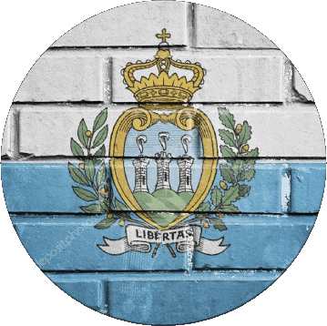 Round San Marino Europe Flags 