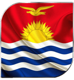 Carré Kiribati Océanie Drapeaux 