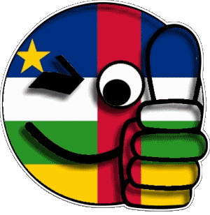 Smiley - OK Centrafrique Afrique Drapeaux 