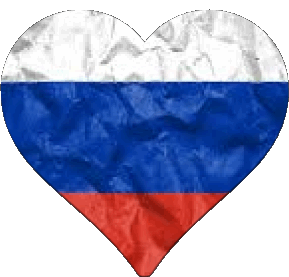 Heart Russia Europe Flags 