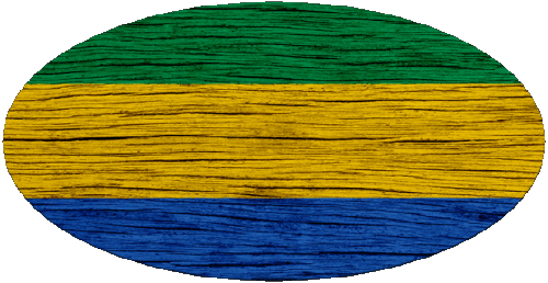 Ovale 01 Gabon Afrique Drapeaux 