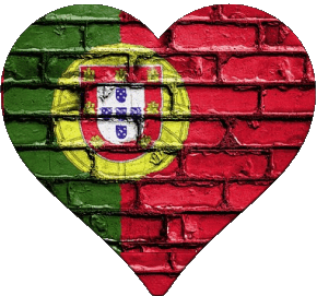 Cuore Portogallo Europa Bandiere 