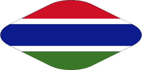 Oval 02 Gambia África Banderas 