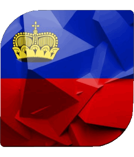 Square Liechtenstein Europe Flags 