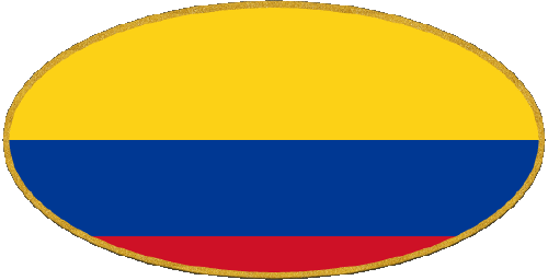 Ovale 01 Colombie Amériques Drapeaux 