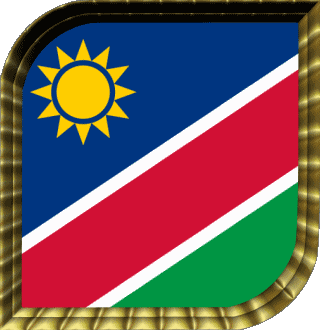 Square Namibia Africa Flags 